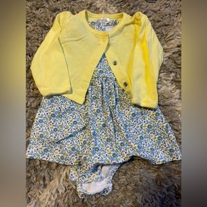Carters, spring dress and sweater, 6 months